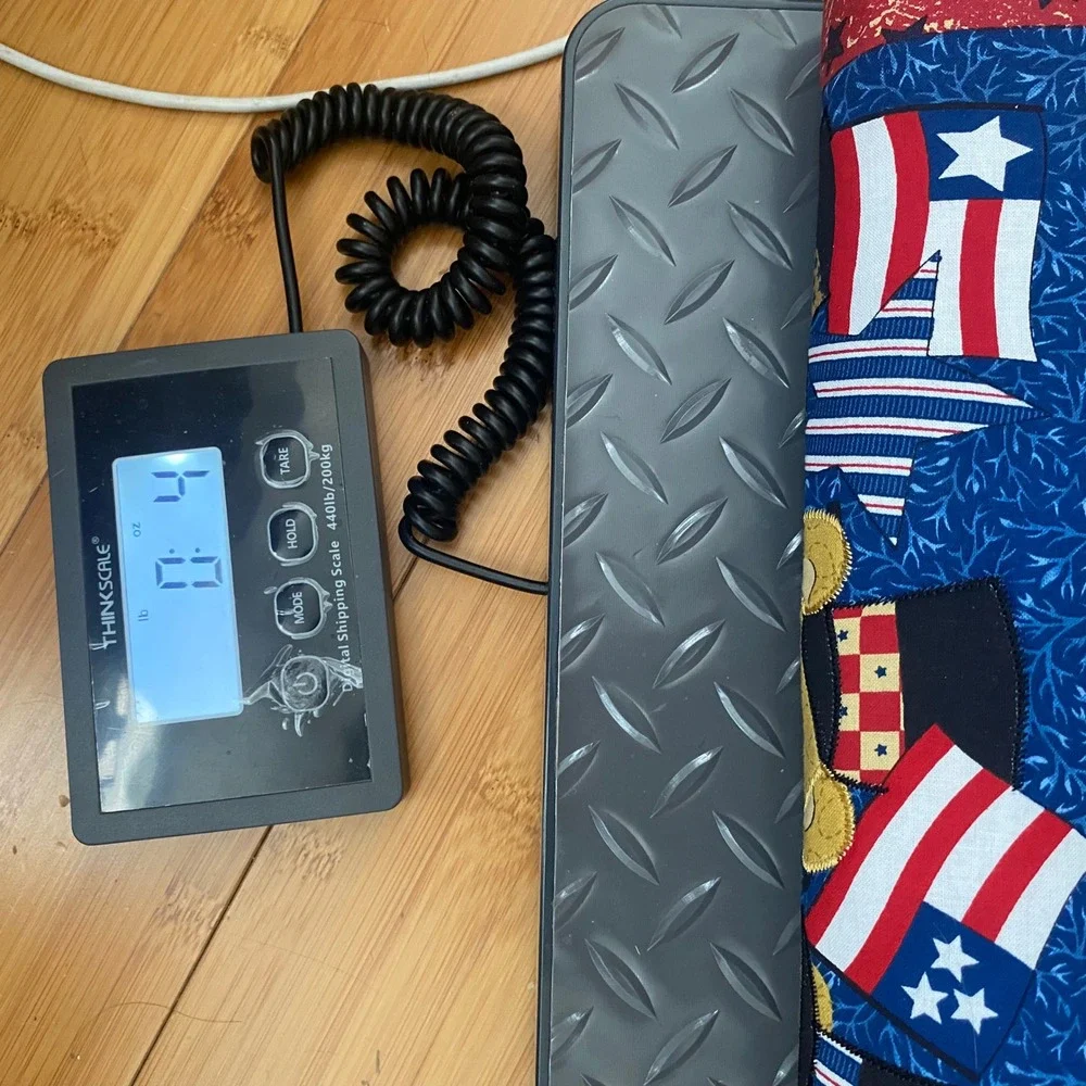 Americana Patriotic‎ Teddy Bear Quilted Table Runner 4th of July Blue Stars 36in
